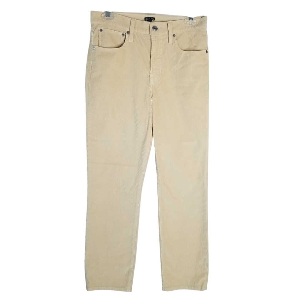 NWT J. Crew Vintage Slim-Straight Corduroy High Rise Pants Size 27 Cream